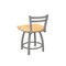 Holland Bar Stool Co 18" Low Back Swivel Vanity Stool, Nickel Finish, Nat Maple Seat 41118ANNatMpl - alternate 3